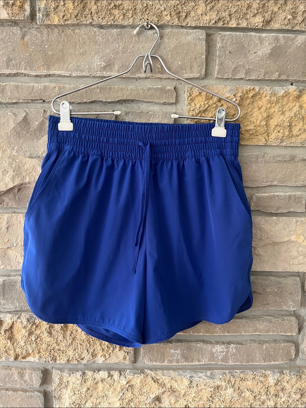 Lands' End Royal Blue Athletic Drawstring Shorts Size Large (14-16)
